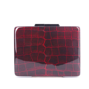 Maroon Croco clutch