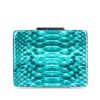 Turquoise Python Clutch