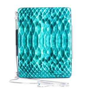 Turquoise Python clutch V