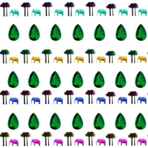Yazi Moroccan Paradise Emeralds pattern