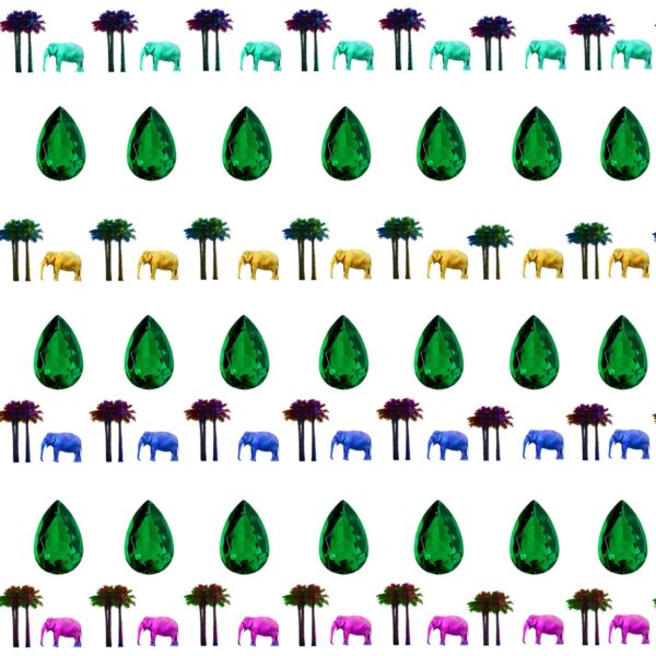 Yazi Moroccan Paradise Emeralds pattern