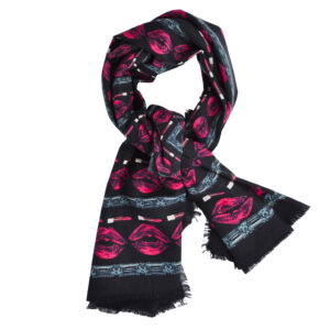 Pink Lips and Diamonds Scarf by Yazi